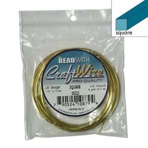 Craft Wire - Gold Square 18g & 21g
