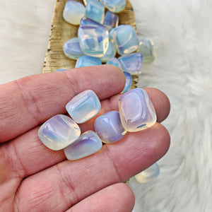 Opalite Tumbled Stones (Set of 3) (5) - The Bead N Crystal & Enclave Gems