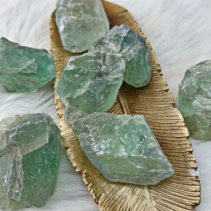 Green Fluorite Raw (17) - The Bead N Crystal & Enclave Gems