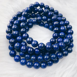 Lapis Lazuli Stretch Bracelet 8 mm - The Bead Shoppe & Enclave Gems