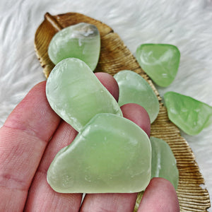 Emerald Calcite Tumbled Stone UV Reactive! - The Bead N Crystal & Enclave Gems