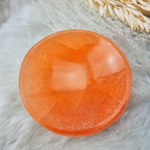 Peach Selenite Cleansing Bowl *PREMIUM* - The Bead N Crystal & Enclave Gems
