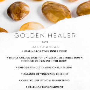 Golden Healer Sm Palm Stones - The Bead N Crystal & Enclave Gems
