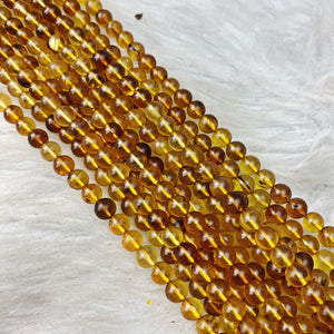 Amber 6 mm - The Bead N Crystal & Enclave Gems