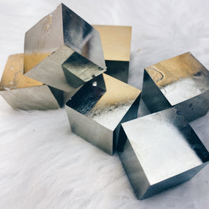 Pyrite Cube from Spain ~1" - The Bead N Crystal & Enclave Gems