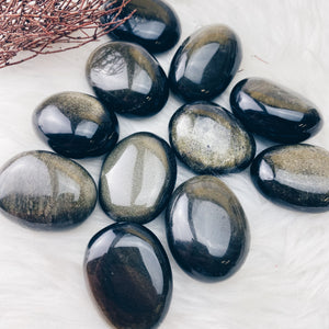 Gold Sheen Obsidian Tumbled Stones - The Bead N Crystal & Enclave Gems