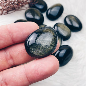 Gold Sheen Obsidian Tumbled Stones - The Bead N Crystal & Enclave Gems