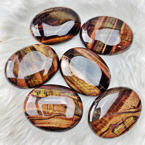 Tiger's Eye (Yellow/Red) Palm Stone - The Bead N Crystal & Enclave Gems