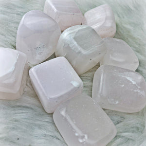 Pink Calcite Tumbled Stones - The Bead N Crystal & Enclave Gems