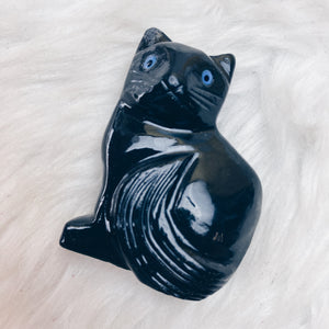 Onyx Carved Cat Sm - The Bead N Crystal & Enclave Gems