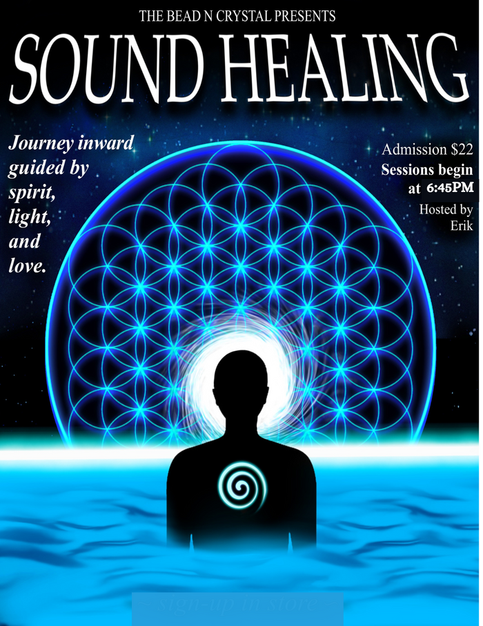 October 18th -  Wednesday @ 6:45pm - Sound Healing by Erik Theme: Sound Medicine Ceremony