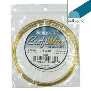 Craft Wire - Gold Half Round 18g & 21g