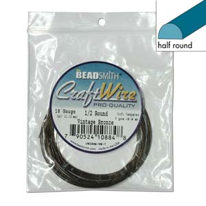 Craft Wire - Vintage Bronze Half Round 18g & 21g - The Bead N Crystal & Enclave Gems