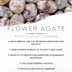 Flower Agate Heart (886) - The Bead N Crystal & Enclave Gems