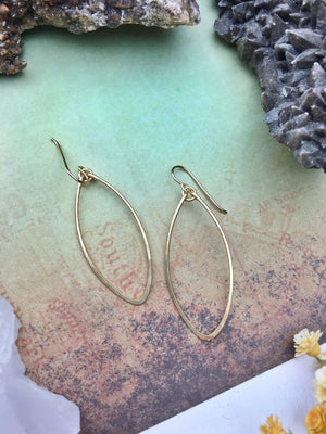Sans-Stone - Soft Diamond Earrings - 14k Gold Fill - The Bead N Crystal & Enclave Gems