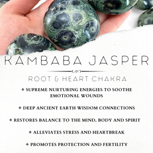 Kambaba Jasper Heart (718) - The Bead N Crystal & Enclave Gems
