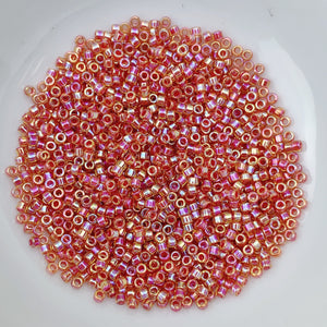 11/0 Delica - Berry Lined Light Topaz AB DB0088 - The Bead N Crystal & Enclave Gems