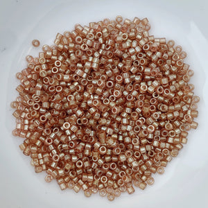 11/0 Delica - Peach Topaz Gold Luster DB0102 - The Bead N Crystal & Enclave Gems