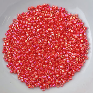 11/0 Delica - Vermillion Red AB DB0159 - The Bead N Crystal & Enclave Gems