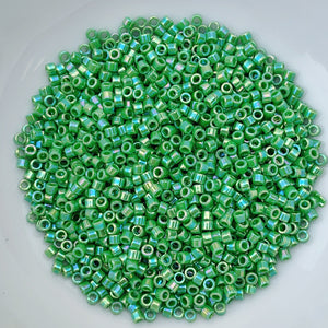 11/0 Delica - Green AB DB0163 - The Bead N Crystal & Enclave Gems