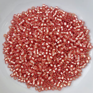 11/0 Delica - Dyed SF S/L Light Cranberry DB0685 - The Bead N Crystal & Enclave Gems