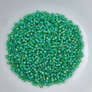 11/0 Delica - Green AB DB0858 - The Bead N Crystal & Enclave Gems