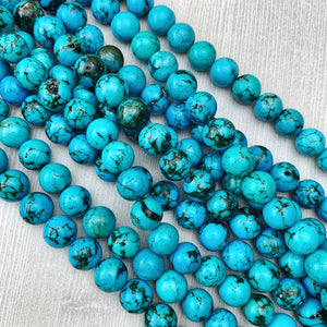 Hubei Turquoise 14 mm - The Bead N Crystal & Enclave Gems