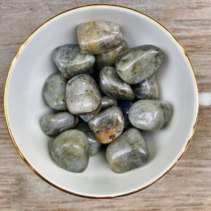 Labradorite Tumbled Stones (Set of 3) - The Bead N Crystal & Enclave Gems