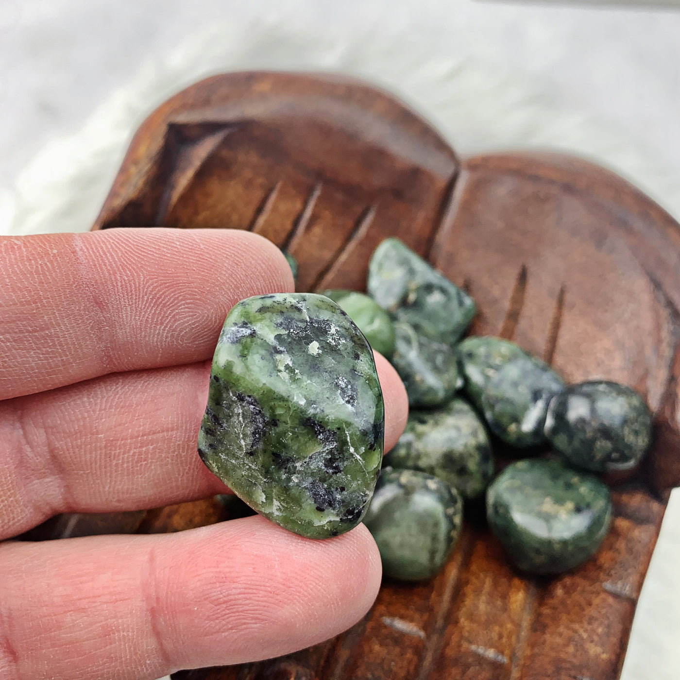 Nephrite Jade Tumbled Stone The Bead N Crystal & Enclave