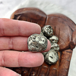 Pyrite Tumbled Stone (801) - The Bead N Crystal & Enclave Gems