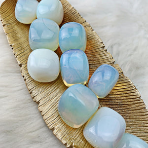 Opalite Tumbled Stones (6) - The Bead N Crystal & Enclave Gems