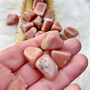 Pink Opal Tumbled Stones (8) - The Bead N Crystal & Enclave Gems