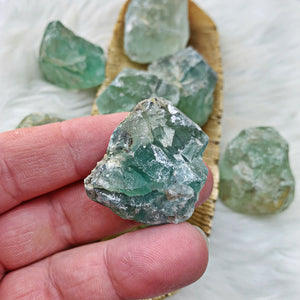 Green Fluorite Raw (17) - The Bead N Crystal & Enclave Gems