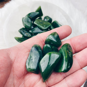 Jade Flat Tumbled Stones - The Bead N Crystal & Enclave Gems