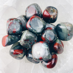Bloodstone Tumbled Stones - The Bead N Crystal & Enclave Gems