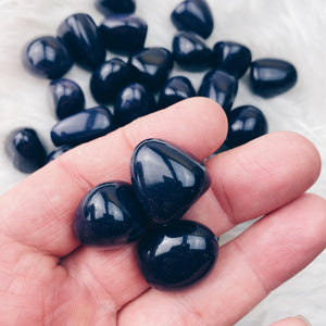 Blue Goldstone (Set of 2) Tumbled Stones - The Bead N Crystal & Enclave Gems