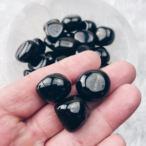 Jet Tumbled Stones - The Bead N Crystal & Enclave Gems
