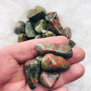 Unakite Tumbled Stone (979) - The Bead Shoppe & Enclave Gems