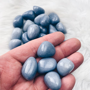 Angelite Tumbled Stone (977) - The Bead Shoppe & Enclave Gems