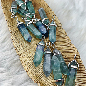 Fluroite (Green) Pendant (1) - The Bead N Crystal & Enclave Gems