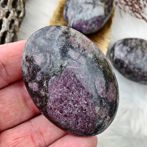 Garnet in Astrophyllite Palm Stone (788) - The Bead N Crystal & Enclave Gems