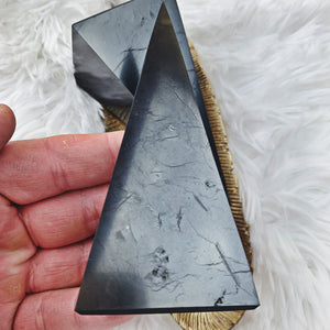 Shungite Tall Pyramid - The Bead N Crystal & Enclave Gems