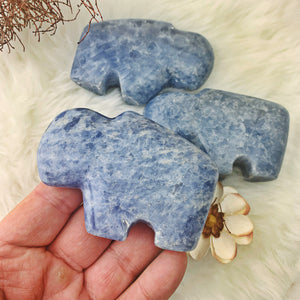 Indigo Blue Calcite Buffalo - The Bead N Crystal & Enclave Gems
