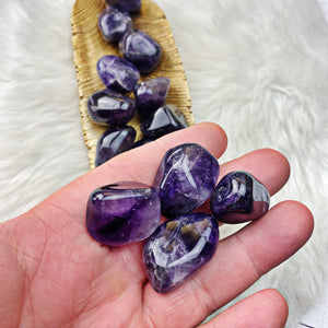 Amethyst Tumbled Stones (Set of 2) (51) - The Bead N Crystal & Enclave Gems