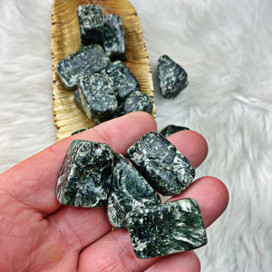 Seraphinite Tumbled Stones (56) - The Bead N Crystal & Enclave Gems