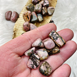 Rhodonite Tumbled Stones (Set of 3) (61) - The Bead N Crystal & Enclave Gems