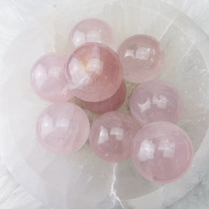 Rose Quartz Sphere 1 1/8" - The Bead N Crystal & Enclave Gems