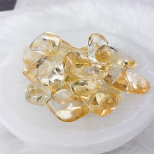 3pc Citrine Tumbled Stone - The Bead N Crystal & Enclave Gems