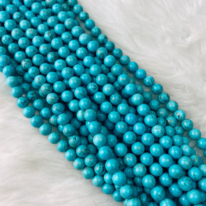 Turquoise (Hubei Blue) 8 mm - The Bead N Crystal & Enclave Gems