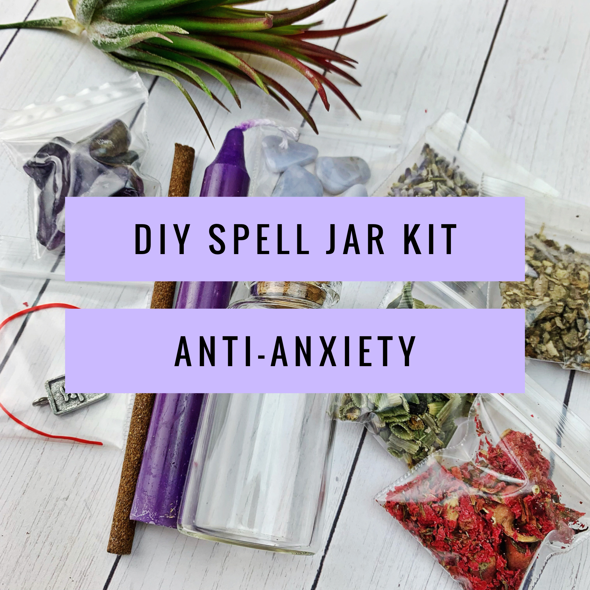 Anti Anxiety Spell Jar Necklace Witch Necklace Witchy Gifts 